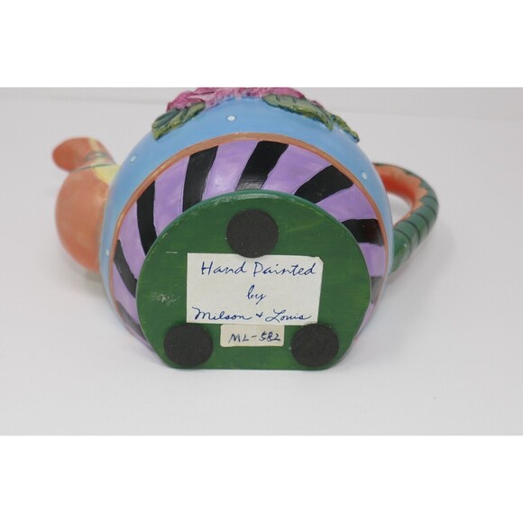 Milson & Louis Floral Design Hand Painted Teapot RARE - Picture 11 of 11